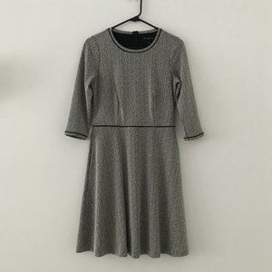 Banana Republic Black & White Quarter Sleeve Dress
